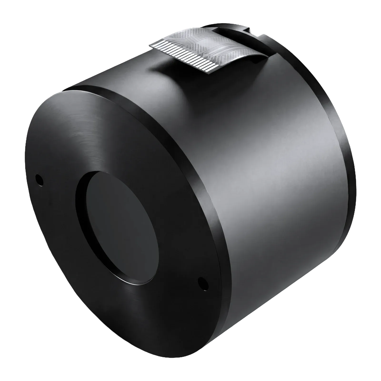 The Nucleus tube, a short black metal cylinder with a flex connector on top.